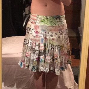 Flouncy multi colored skirt